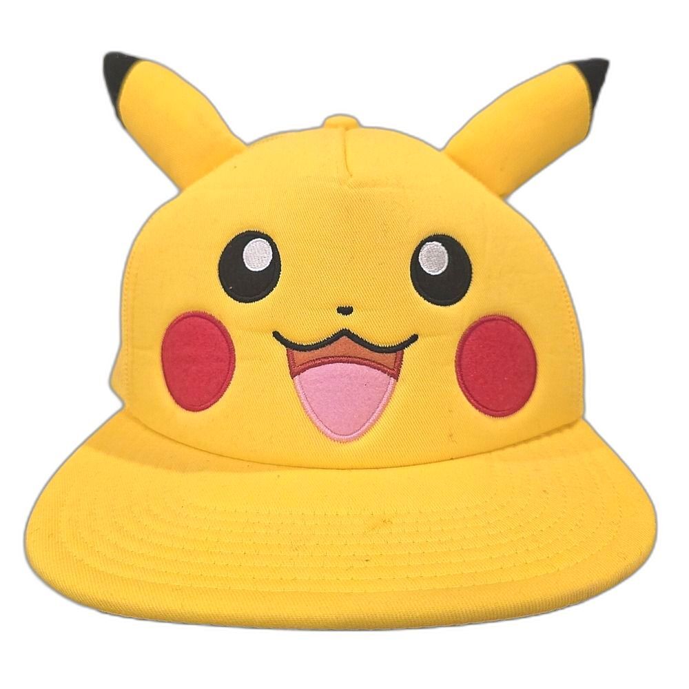 Pokemon‎ Pikachu 3D Ears Yellow Mesh Trucker Hat Snapback Cap Bioworld OSFM 2023